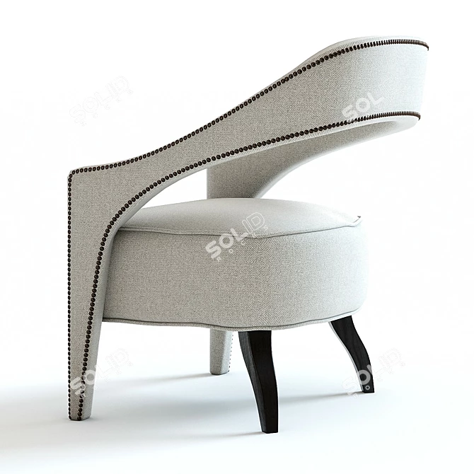 West Elm Wolseley Armchair: High-Detailed 3D Model 3D model image 3