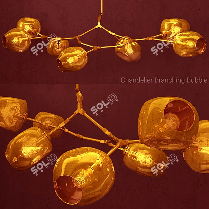 Branching Bubble 7-Lamp Collection 3D model image 3