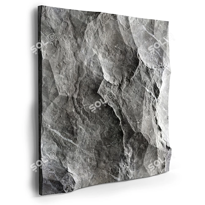 Modern Stone Wall Decor 3D model image 2