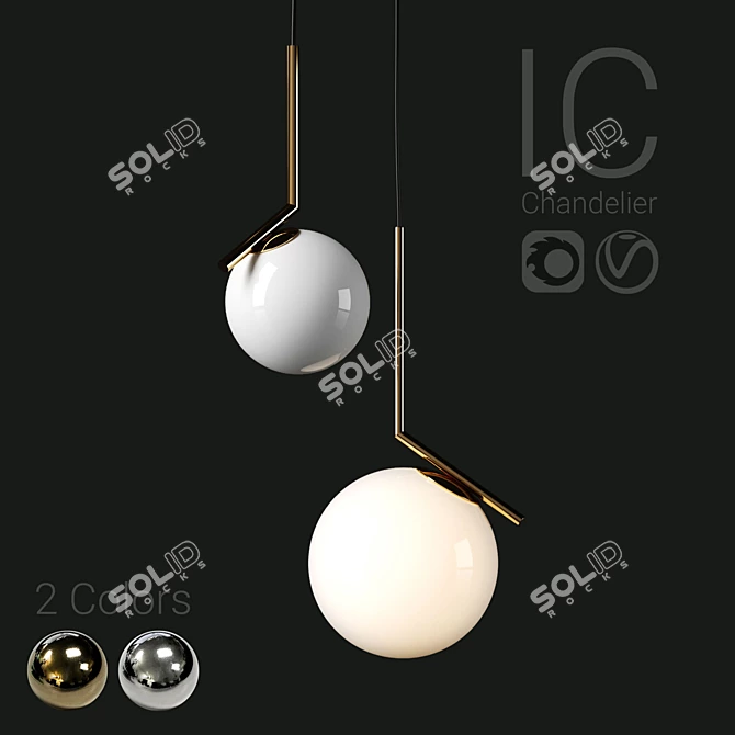 Multi-Purpose IC Chandelier 3D model image 1