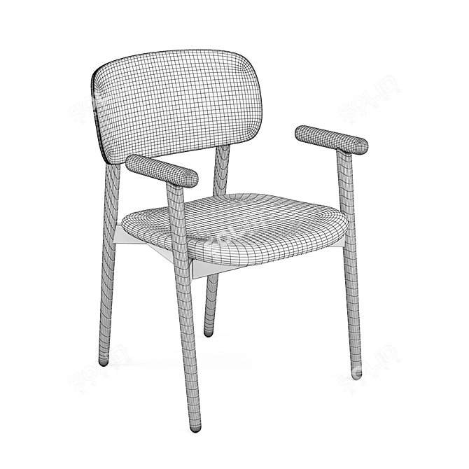 Elegant Harmony: Mild Chair 3D model image 3