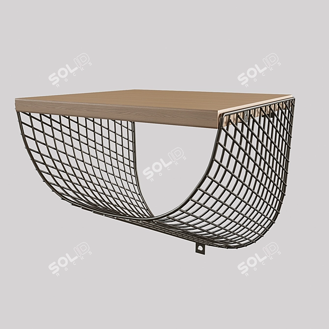 Compact Storage Shelf 3D model image 1