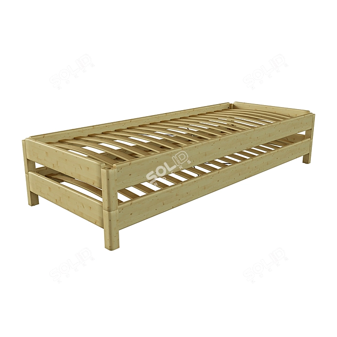 Space-Saving Stackable Bed: 70360490 3D model image 2