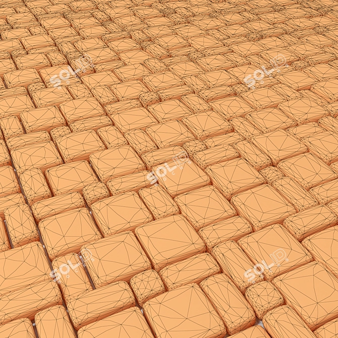 Vintage Stone Blocks for Stylish Paving 3D model image 3