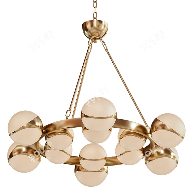 Illuminating Elegance: Piazetta Chandelier 3D model image 1