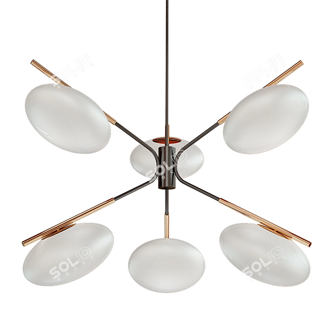 Mystical Mushroom Chandelier 3D model image 1