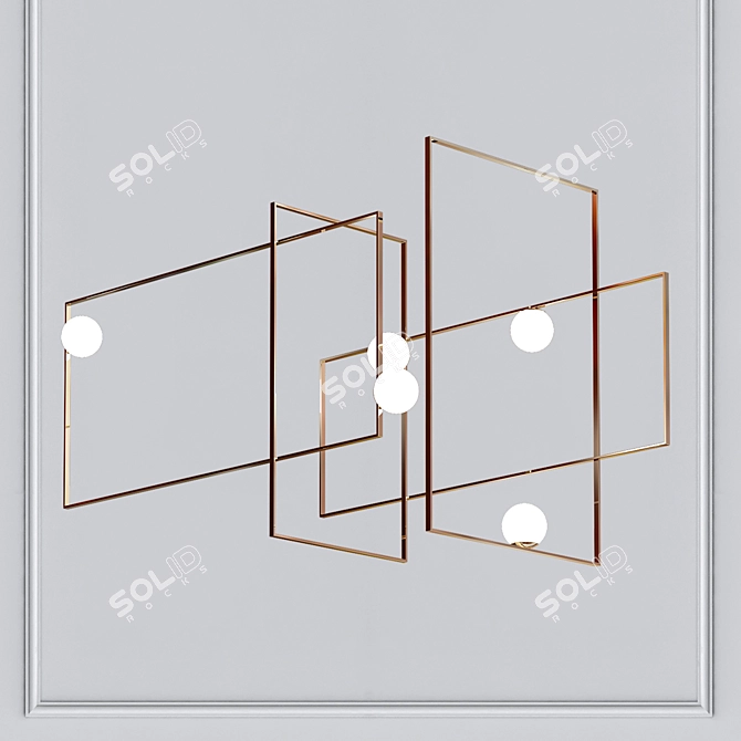 Venetian Mondrian Glass Ceiling 3D model image 1
