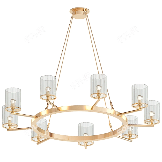 Ethereal Flute Chandelier 3D model image 1