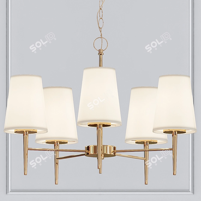 Elegant Palacio 5-Light Pendant 3D model image 1