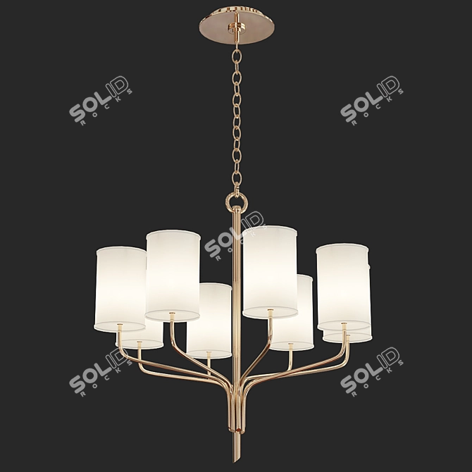 Golden Glow Juniper Chandelier 3D model image 1