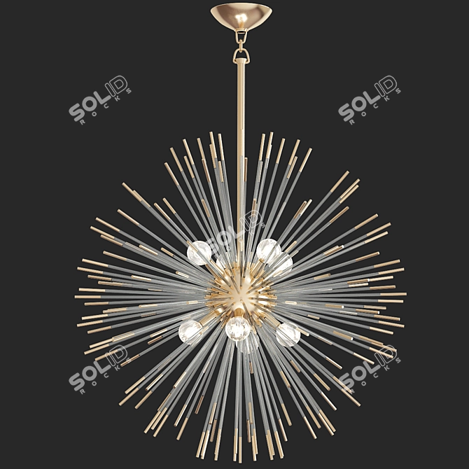 Celestial Orb Chandelier 3D model image 1
