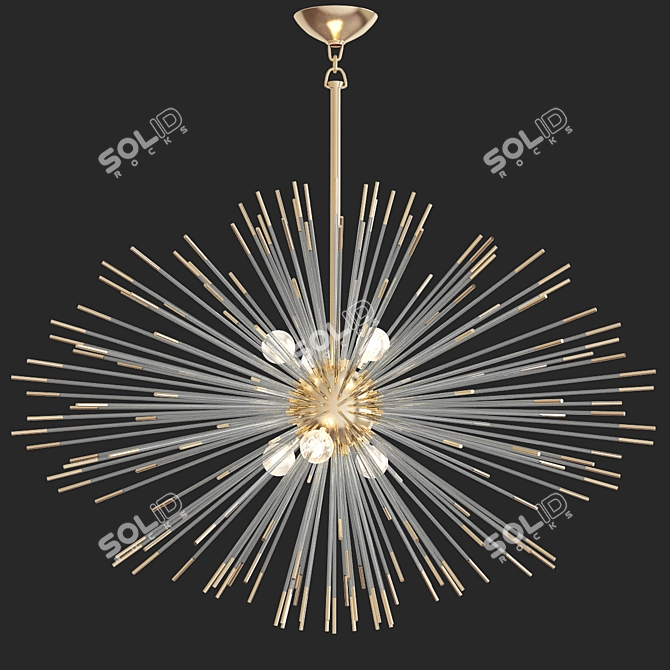 Cosmic Glow Chandelier 3D model image 1