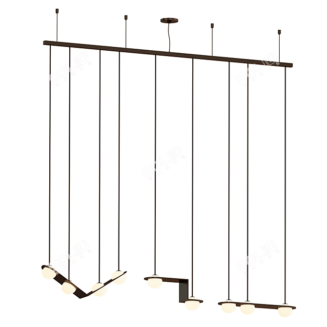 Modern LED Pendant Lamp LAURENT 3D model image 1