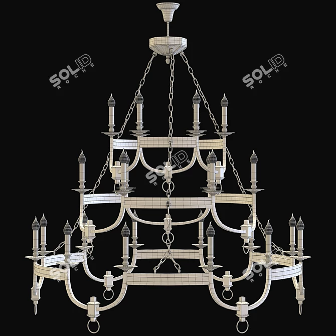 Crystal Lux Suerte Brown SP12 Chandelier 3D model image 3