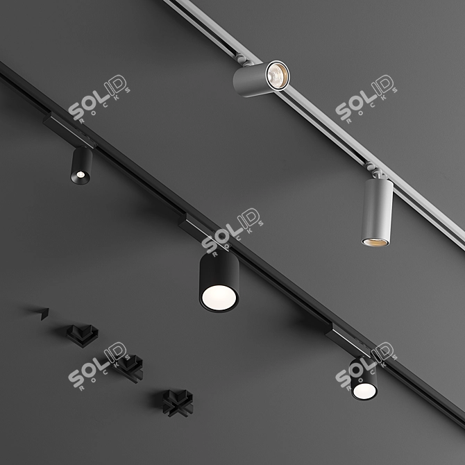  Flexalighting Track Projectors: Innovative Lighting Solutions 3D model image 1