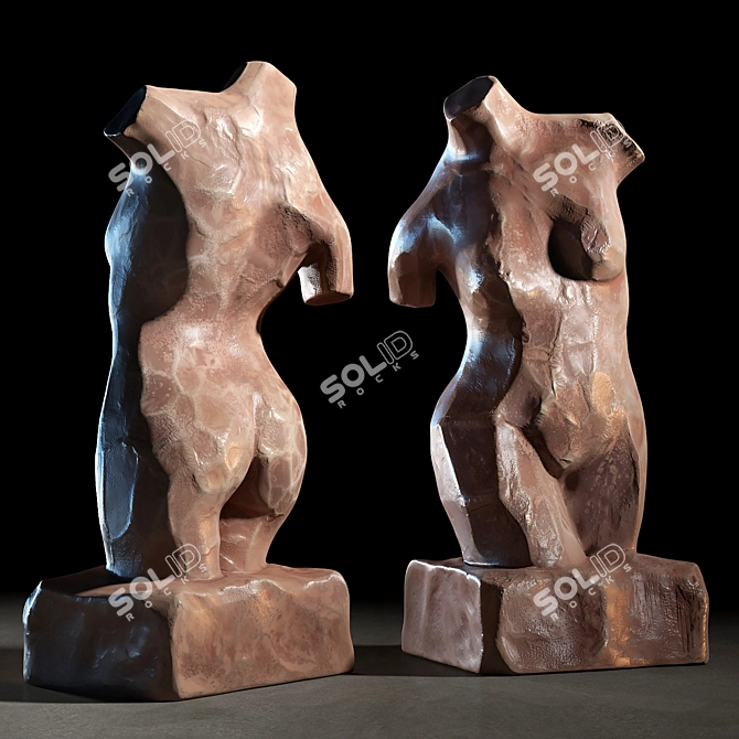 Elegant Sculpture Set 3D model image 2