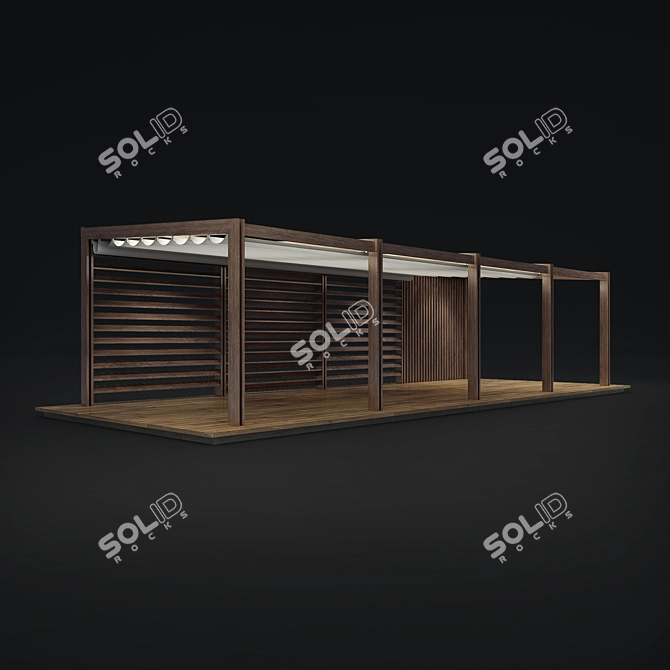 Corradi Pergola: Elegant Outdoor Living 3D model image 3