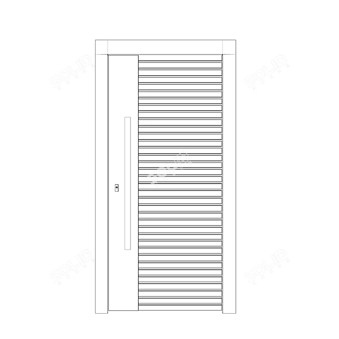 Robur 220x100 | German-made Door 3D model image 3