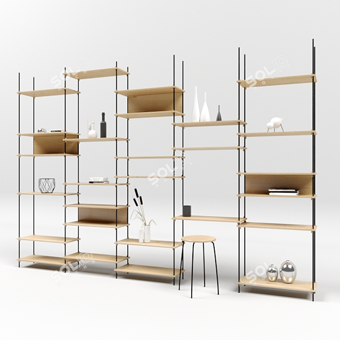 Minimalist Shelving System by Moebe 3D model image 1