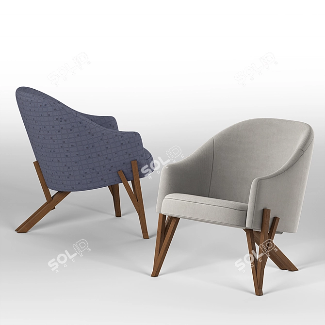 Brazilian Designer Armchair: Bomba Bliss 3D model image 2
