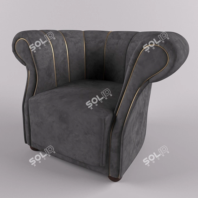 Elegant Angela Chair: Stylish and Comfortable 3D model image 1