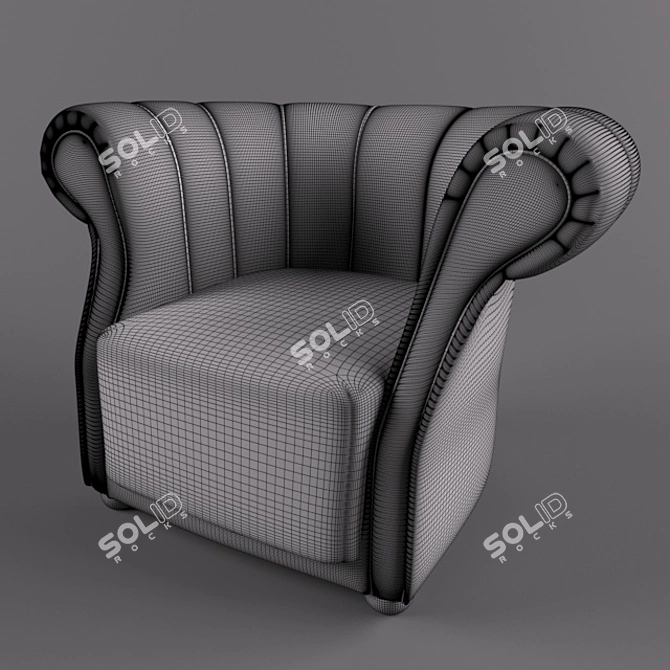 Elegant Angela Chair: Stylish and Comfortable 3D model image 2