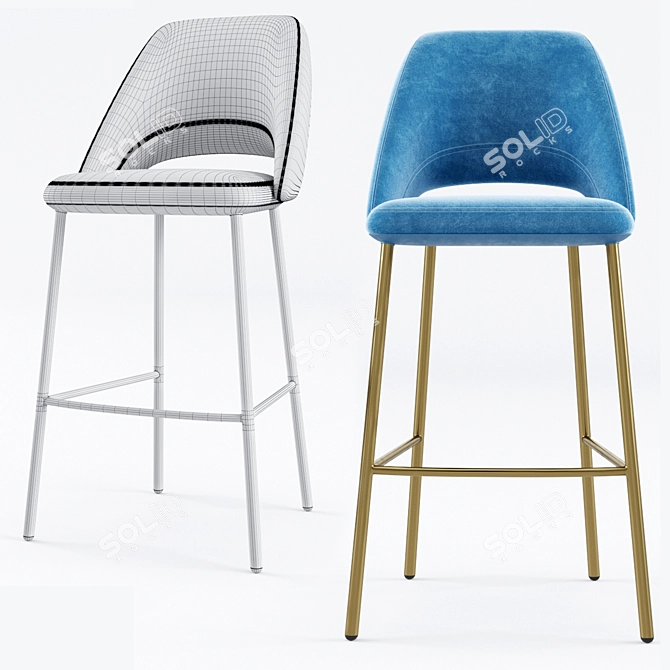 Elegant VIC 658 Chair 3D model image 2