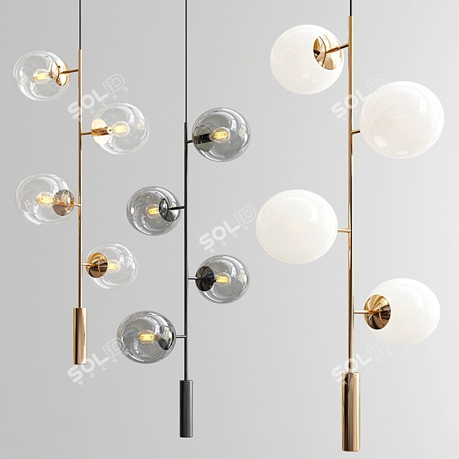 Orb Lounge Pendant: Effortless Elegance 3D model image 1