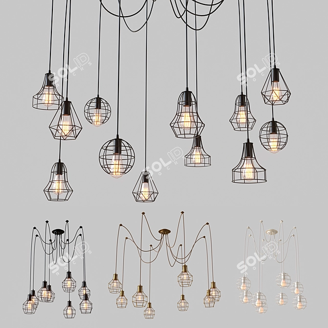 Arte Spider Lamp: Modern, Sleek Design 3D model image 1