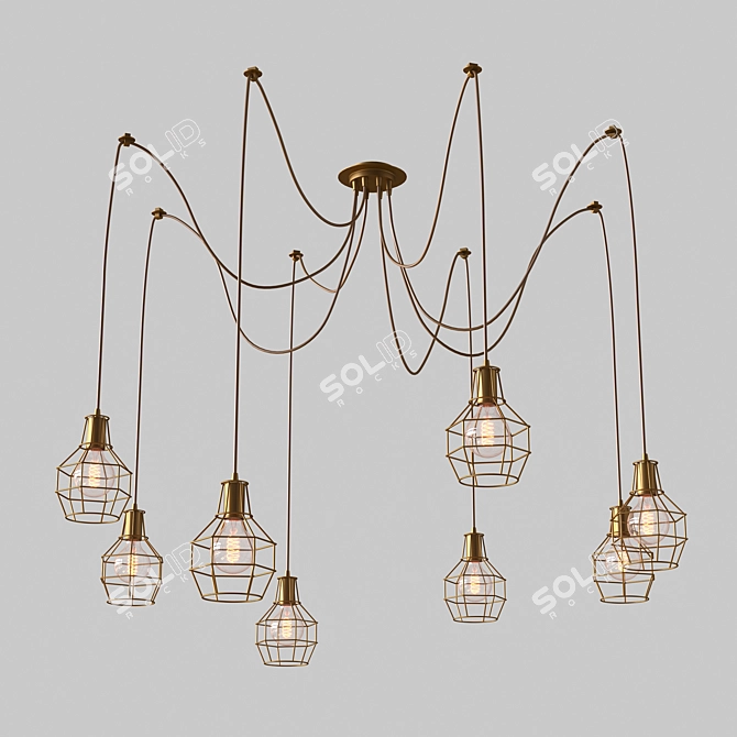 Arte Spider Lamp: Modern, Sleek Design 3D model image 2