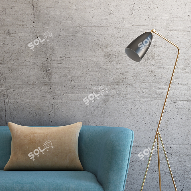 Seamless Concrete Texture: Interior & Exterior Use 3D model image 2