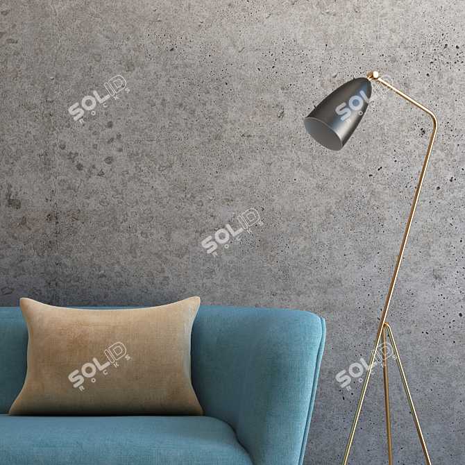 Seamless Concrete Texture 3D model image 2