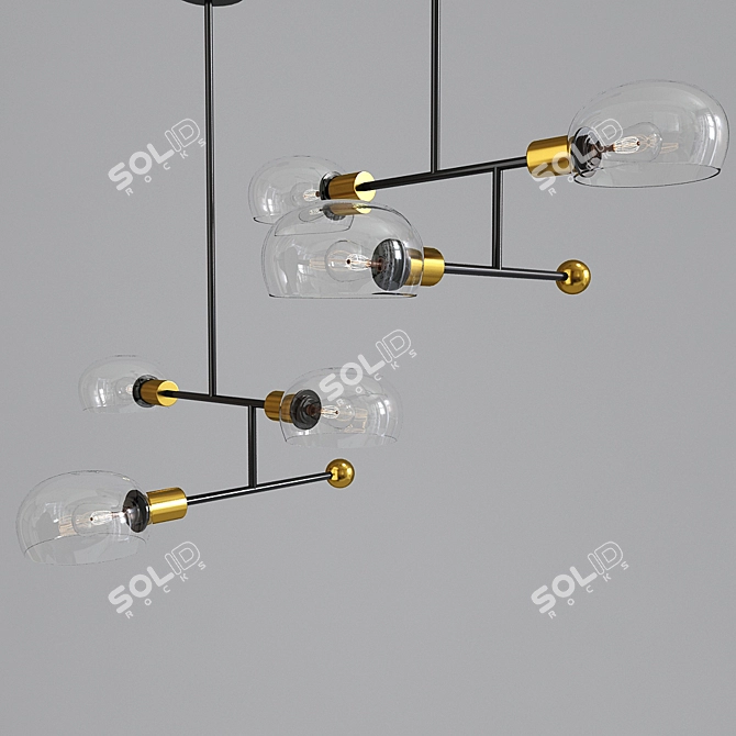 Modern Tangle Pendant Chandelier 3D model image 1