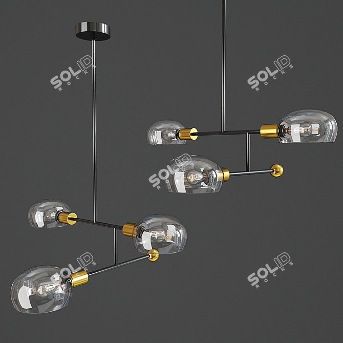 Modern Tangle Pendant Chandelier 3D model image 2