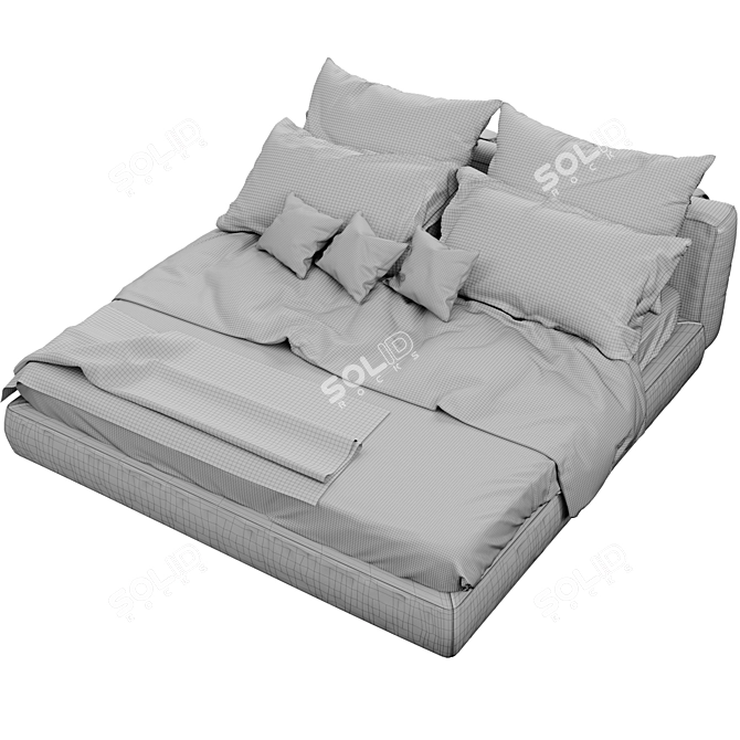 Cassina L34 MEX C Bed: Sleek Elegance for Modern Bedrooms 3D model image 3