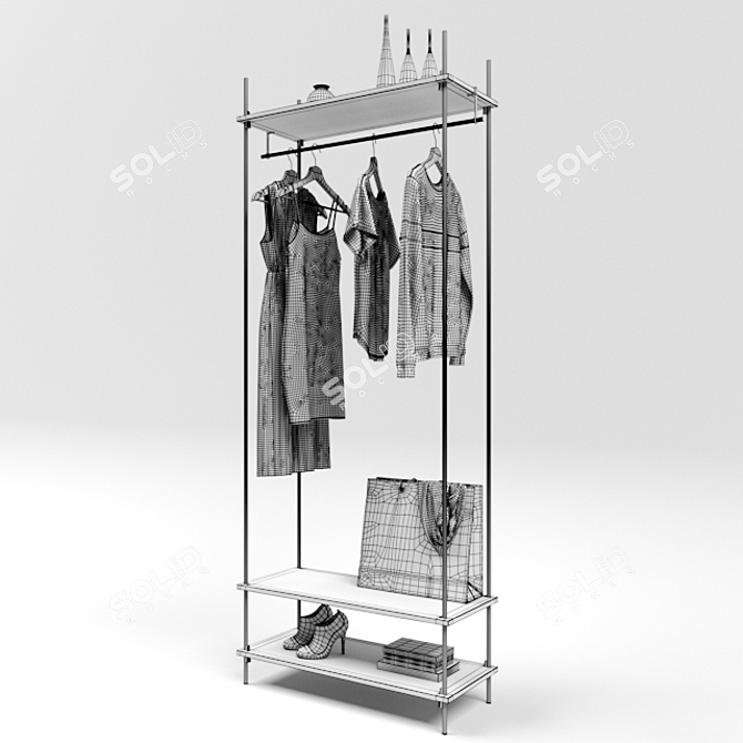 Minimalist Wardrobe System 3D model image 3