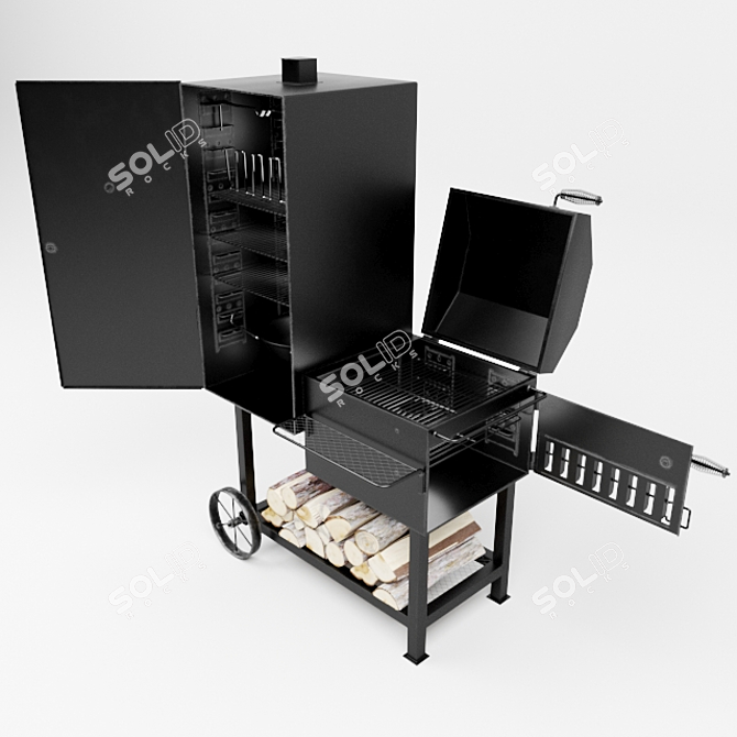 Premium BBQ Smoker: Oklahoma Joe's Bandera 3D model image 2