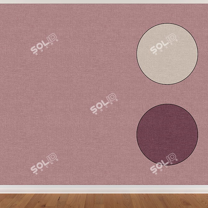 Seamless Wallpaper Set - 3 Colors 3D model image 1