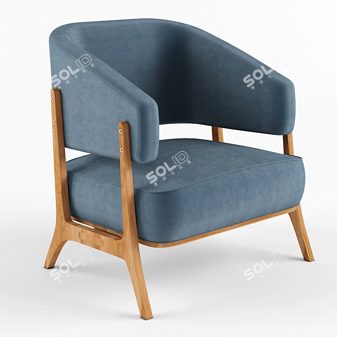 Sleek Enez Armchair | Modern Design 3D model image 2