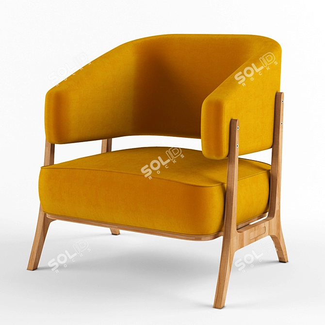 Sleek Enez Armchair | Modern Design 3D model image 3