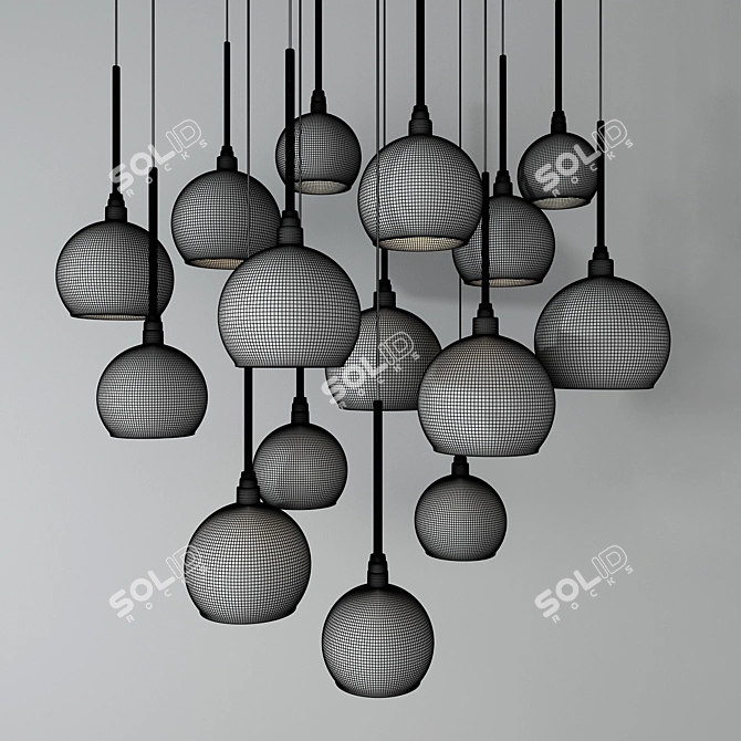 Aurelia Spiral Pendant Light 3D model image 2