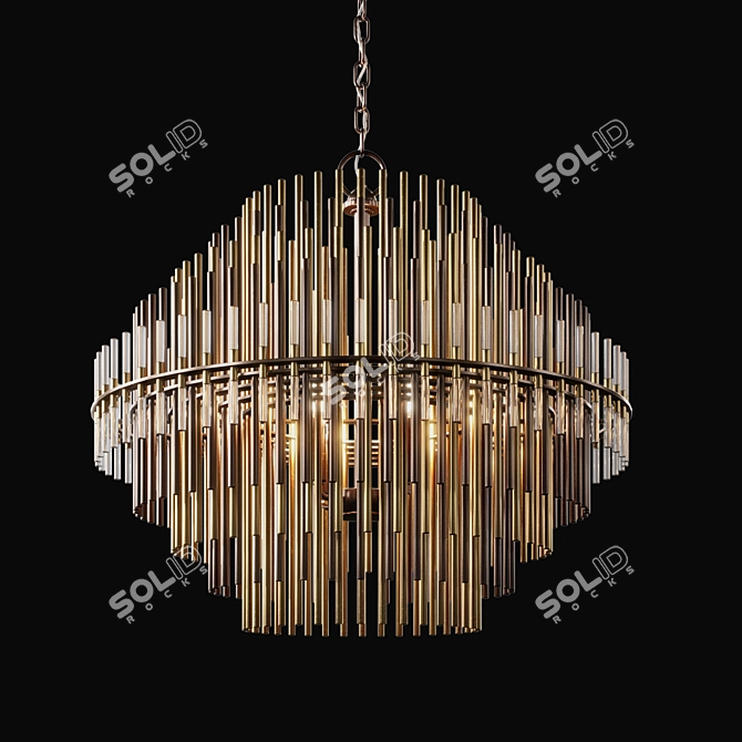 Modern RH Emile Round Chandelier 3D model image 1