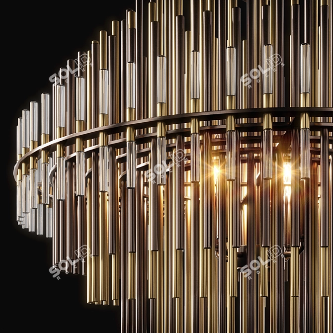 Modern RH Emile Round Chandelier 3D model image 2