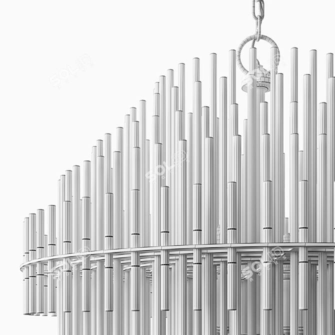 Modern RH Emile Round Chandelier 3D model image 3