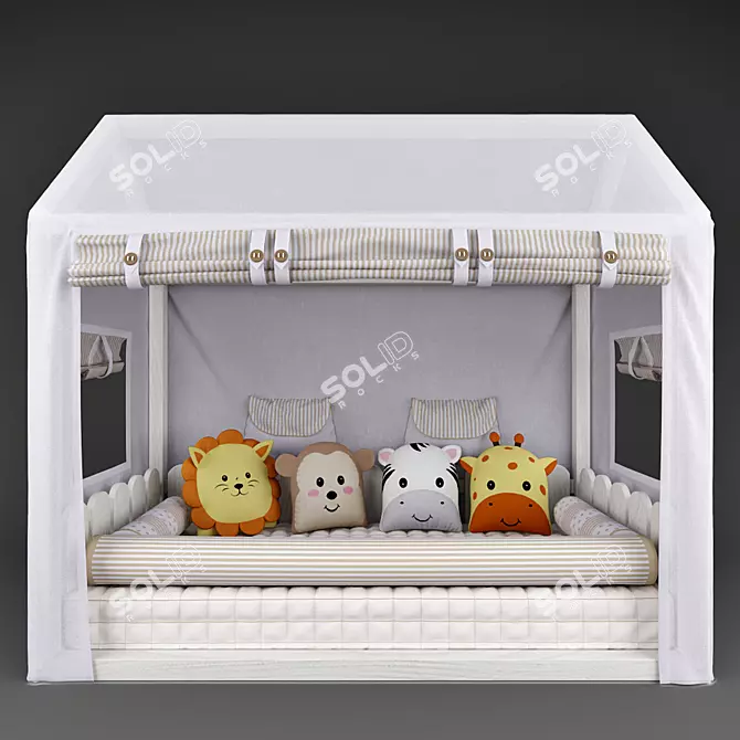 Montessorian Bed & Friends Safari Canopy 3D model image 1