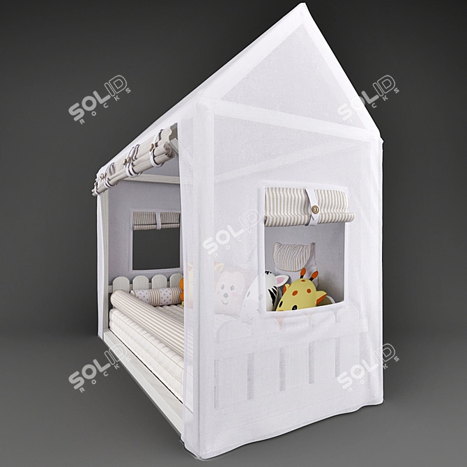 Montessorian Bed & Friends Safari Canopy 3D model image 2