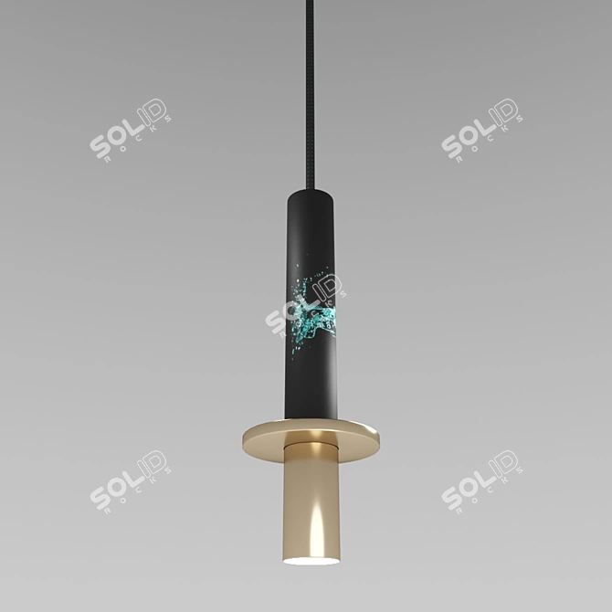 Sleek Modern Pendant Light 3D model image 1