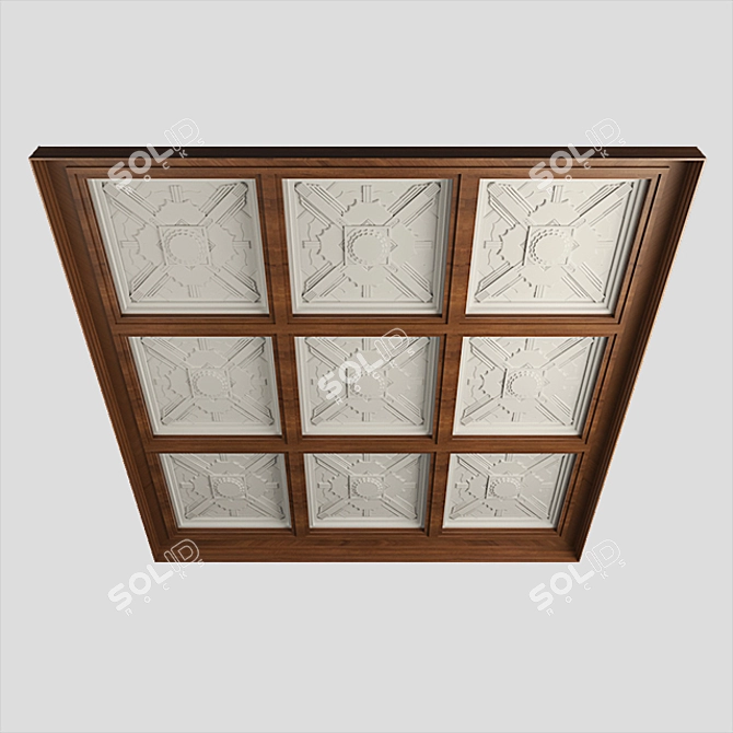 Elegant Ardeco Ceiling Design 3D model image 1