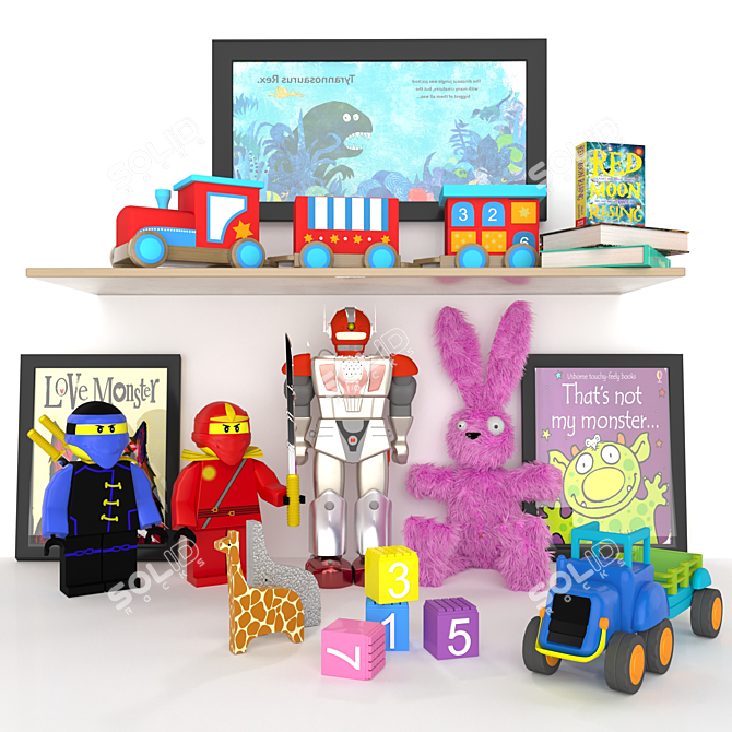 Hasbro Toy Set: Adorable Decor for Kids Room 3D model image 2