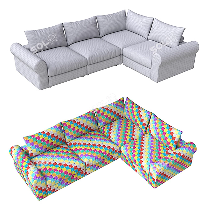 Tahiti Modular Sofa by Geniuspark 3D model image 3